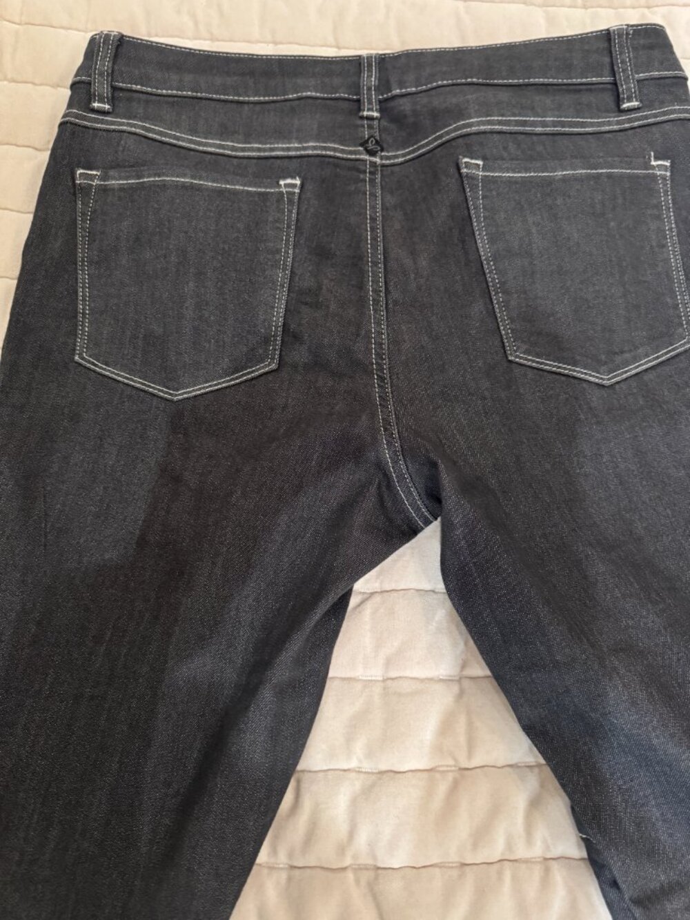 Prana Black Denim Straight Leg Pants Sz 10/30 - Picture 3 of 9